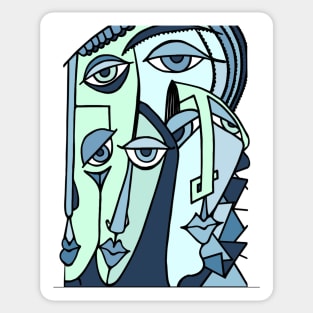 portrait cubism Sticker